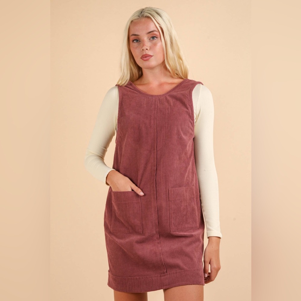 NWT! Mauve Corduroy Dress